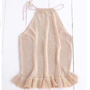 Frill Knit Halter Top